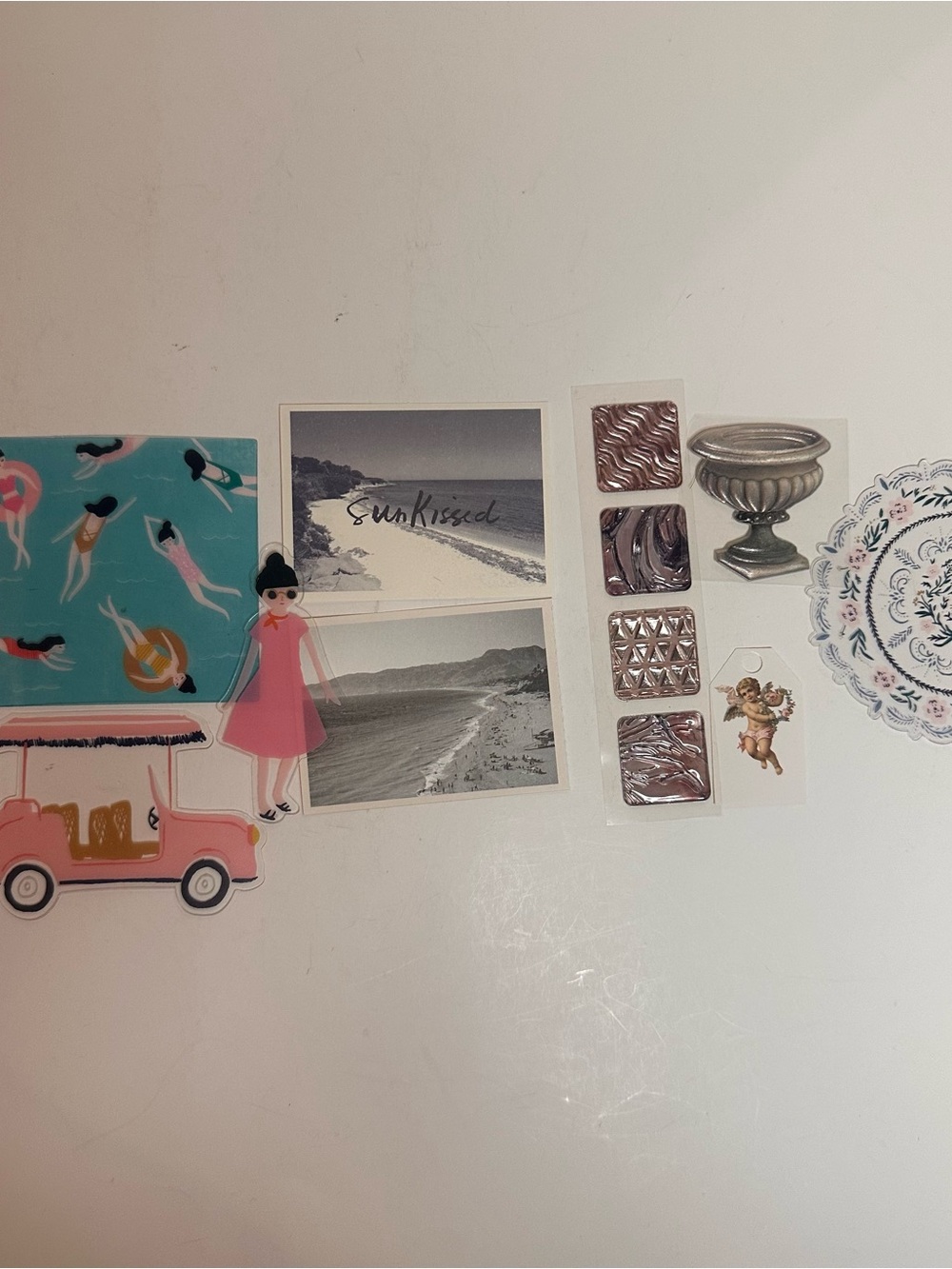 Summer Beach & Tropical Scrapbook/Junk Journal Ephemera Embellishments Lot Of 12
